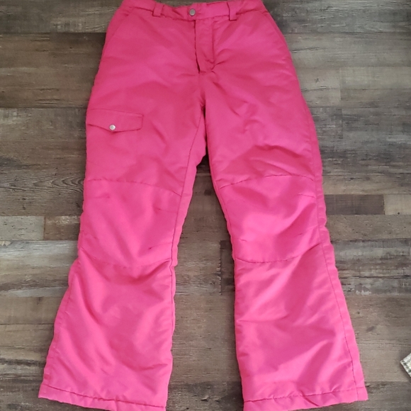 Faded Glory pink girls snow pants xl 14/16 - Picture 1 of 5